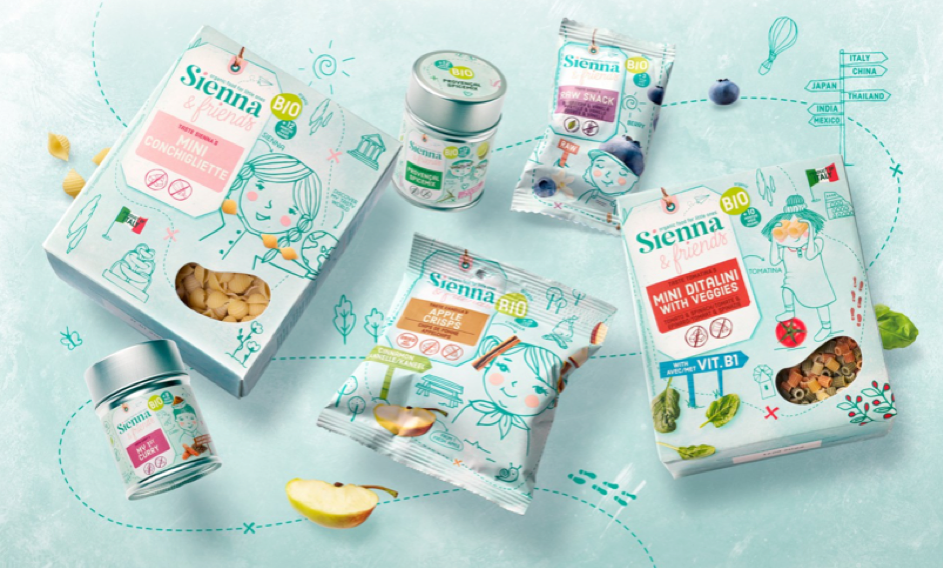 gamme des aliments pour bébés Sienna & Friends